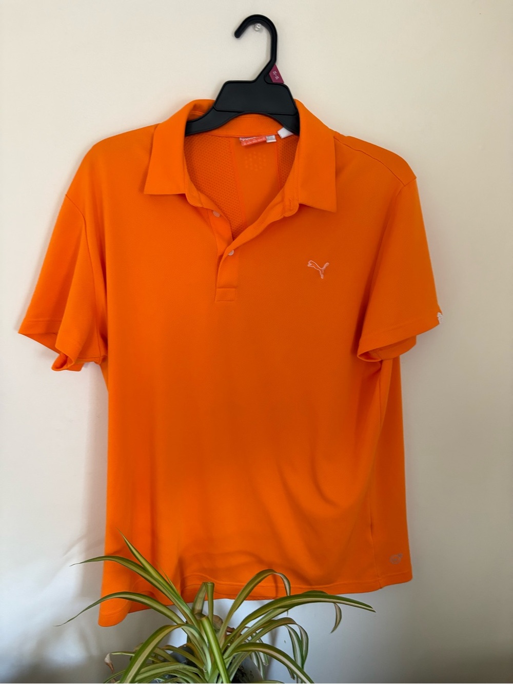 Puma Men’s Orange Short-Sleeve Polo